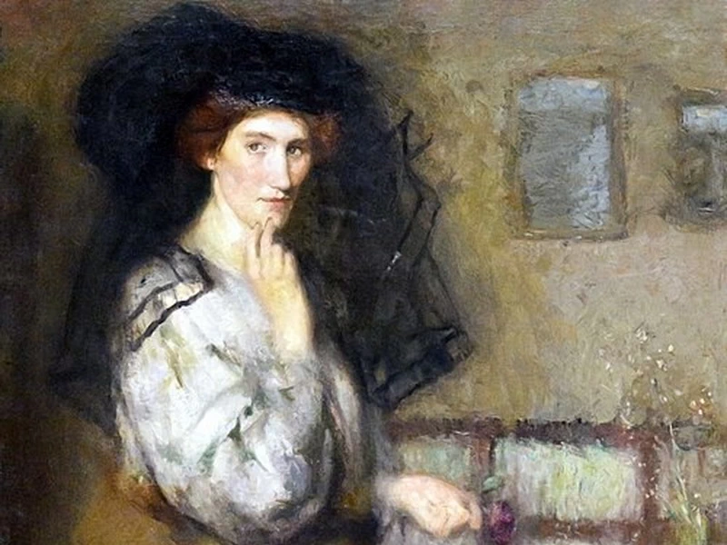 1867-Edyth Starkie - Il velo nero (Museo Nazionale, Barcellona)
